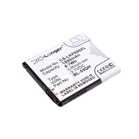 Bsc Preferred Metropcs 4G LGMS870 MS870 1800mAh Mobile Phone Replacement Battery CS-LKP880XL.2